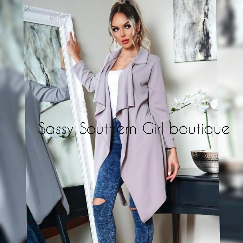 🆕⭐Light grey waterfall duster jacket⭐
